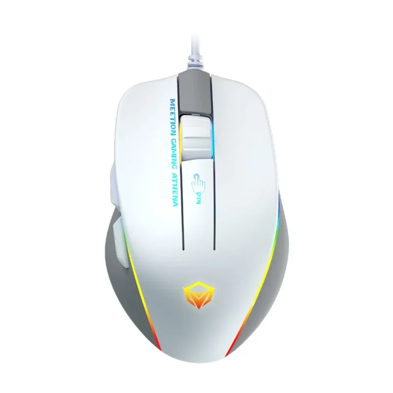 Meetion GM23 2023 RGB Circulation Backlit Wired Gaming Mouse – White