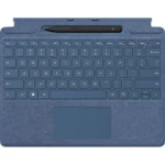 Microsoft Surface Pro Signature Keyboard with Slim Pen 2 Full Mechanical Keyset Backlit Keys Large Touchpad For Surface Pro (11th Edition) 9/8/X ENG Layout Sapphire – 8X7-00111