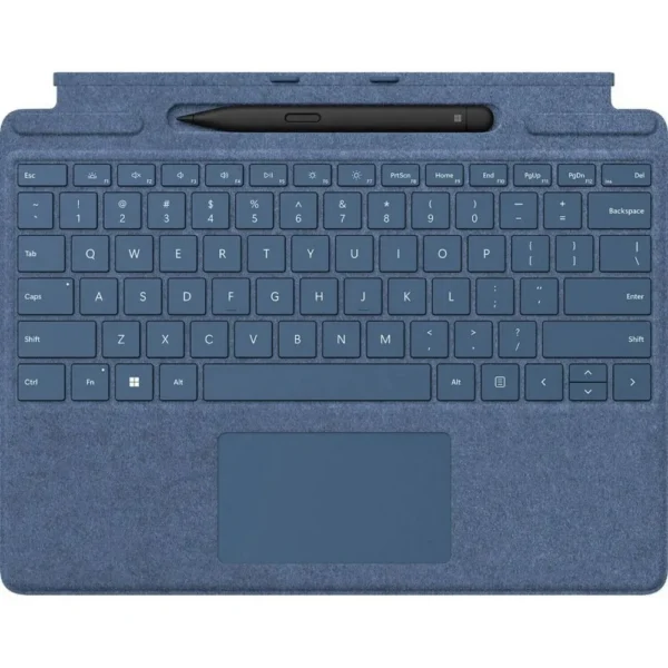 Microsoft Surface Pro Signature Keyboard with Slim Pen 2 Full Mechanical Keyset Backlit Keys Large Touchpad For Surface Pro (11th Edition) 9/8/X ENG Layout Sapphire – 8X7-00111