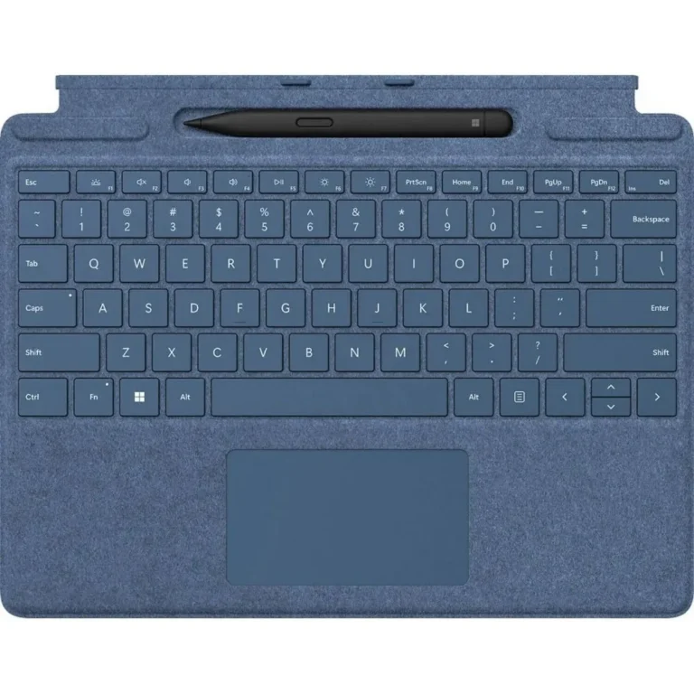 Microsoft Surface Pro Signature Keyboard with Slim Pen 2 Full Mechanical Keyset Backlit Keys Large Touchpad For Surface Pro (11th Edition) 9/8/X ENG Layout Sapphire – 8X7-00111