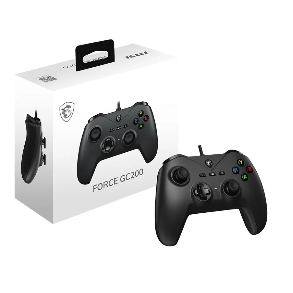 msi-force-gc200-wired-with-dual-vibration-gaming-controller MSI Force GC200 Wired with Dual Vibration Gaming Controller Black