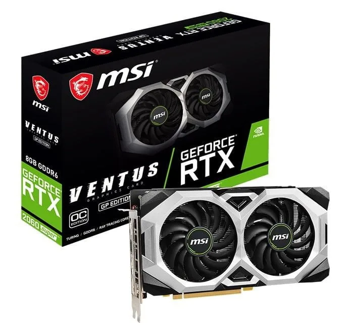 MSI GeForce RTX 2060 SUPER™ VENTUS GP OC 8GB DDR6 256-Bit Graphic Card Used