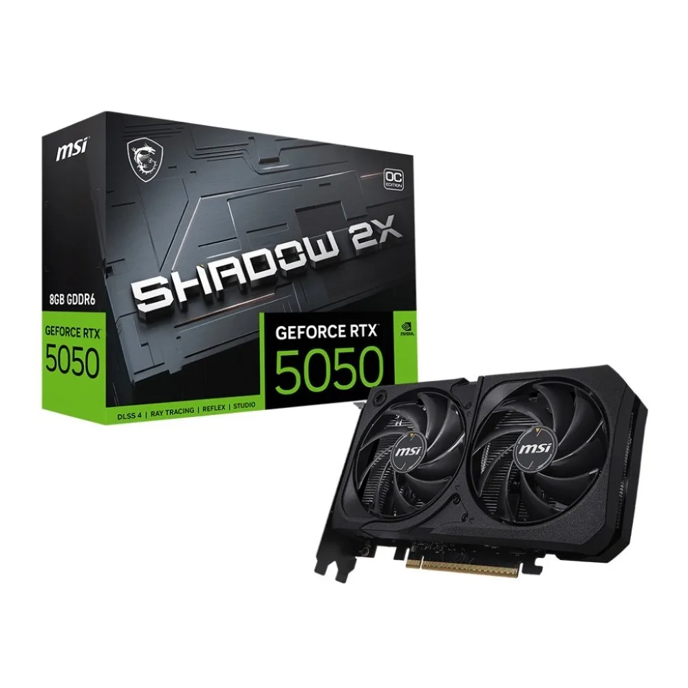 msi-geforce-rtx-5050-shadow-2x-oc-8gb-gddr6-graphics-card MSI GeForce RTX 5050 SHADOW 2X OC 8GB GDDR6 Graphics Card