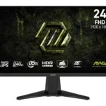 MSI MAG 245F X24 Gaming Monitor 24" Rapid IPS Display FHD Resolution 240Hz Refresh Rate 0.5 (GtG) Response Time AMD FreeSync Premium Technology Black