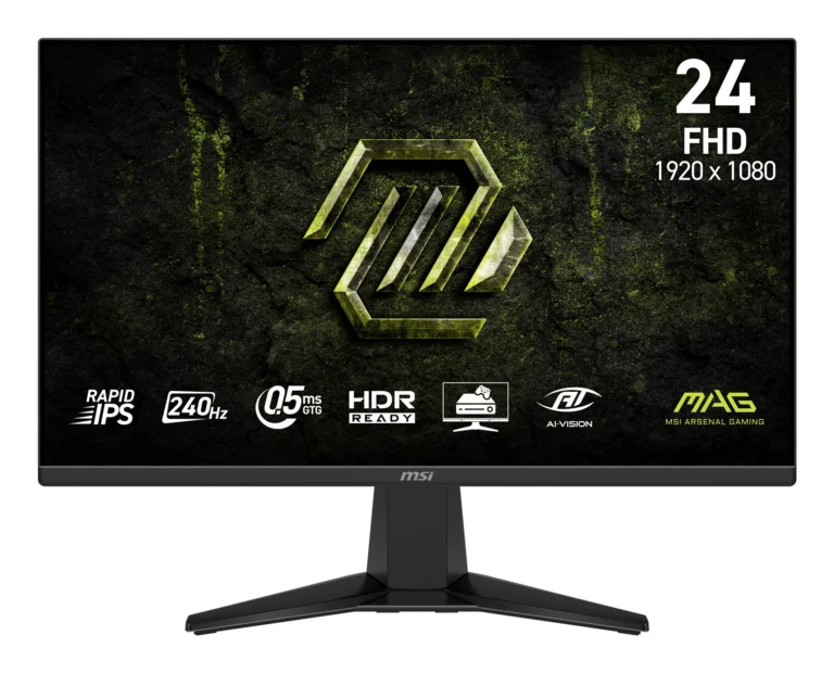 MSI MAG 245F X24 Gaming Monitor 24" Rapid IPS Display FHD Resolution 240Hz Refresh Rate 0.5 (GtG) Response Time AMD FreeSync Premium Technology Black
