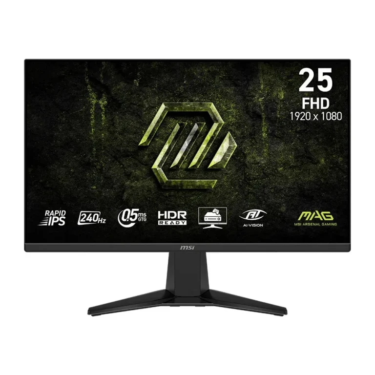 MSI MAG 255F X24 Gaming Monitor 1920 x 1080 (FHD) Panel 240Hz Refresh Rate and Rapid 0.5ms (GtG, Min) Response Time