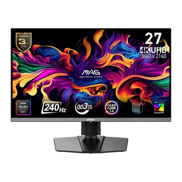 MSI MAG 272UP QD-OLED X24 27-inch 3840 x 2160 (UHD) 240Hz, Adaptive-Sync Gaming Monitor