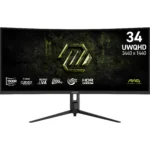 MSI MAG 342CQRF E20 34 Inch 2K UWQHD Curved Gaming Monitor - 1500R VA 3440 x 1440 Resolution 200Hz Hz / 0.5ms (GTG) Adaptive Sync - DP 1.4a HDMI 2.0b CEC 90% DCI-P3 AI Vision HDR Ready
