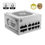 MSI MAG A850GL PCIE 5.0, 80 GOLD Fully Modular Gaming PSU, 12VHPWR Cable, ATX 3.0 Compatible, 850W Power Supply White