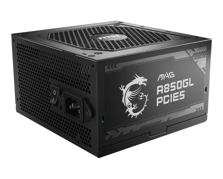 MSI MAG A850GL PCIE 5.0, 80 GOLD Fully Modular Gaming PSU, 12VHPWR Cable, ATX 3.0 Compatible, 850W Power Supply