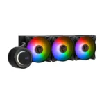 MSI MAG CoreLiquid E360 AIO ARGB CPU Liquid Cooler - Rotating Cap Design - 360mm Radiator - Triple 120mm ARGB PWM Fans - LGA 1700 Ready / AM5 Compatible