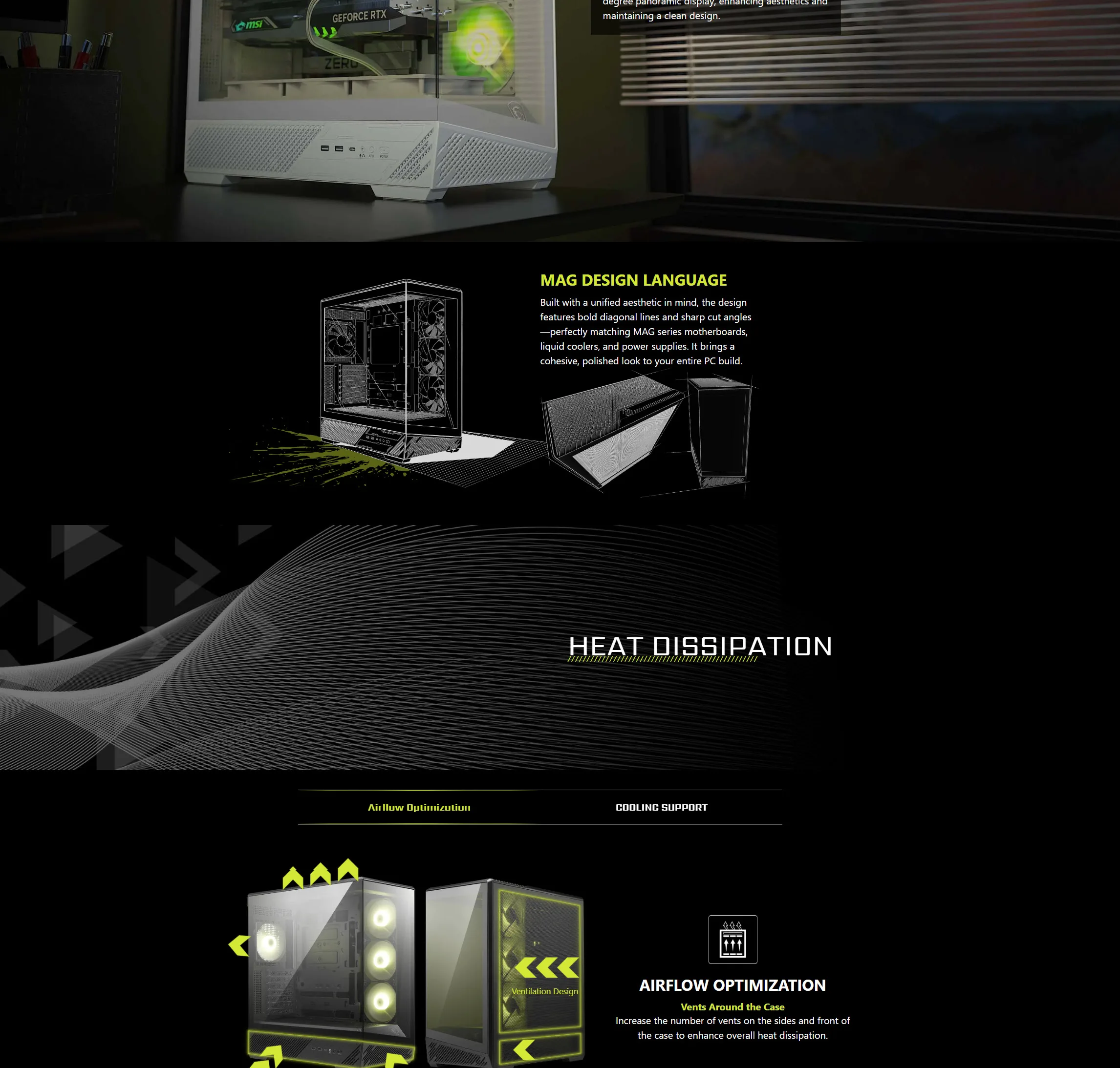 MSI MAG PANO 130R PZ Mid-Tower Gaming Case - Black - spec 2 - MegaComputer.pk