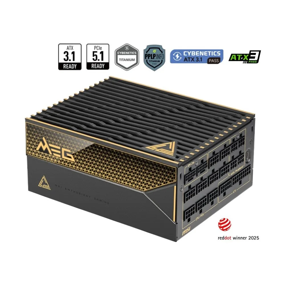 msi-meg-ai1600t-pcie5-1600w-full-modular-compact-80-plus-tit - MegaComputer.pk MSI MEG Ai1600T PCIe5 1600W Full Modular Compact 80 PLUS Titanium ATX 3.1 PCIE 5.1 Power Supply