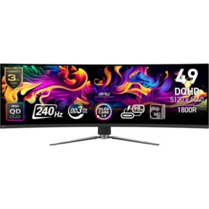 MSI MPG 491CQPX QD-OLED 49″ 1440p HDR 240 Hz Curved Ultrawide Gaming Monitor