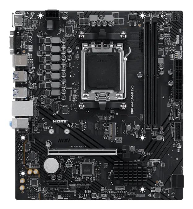 MSI Pro A620AM-B EVO DDR5 AMD AM5 microATX Motherboard