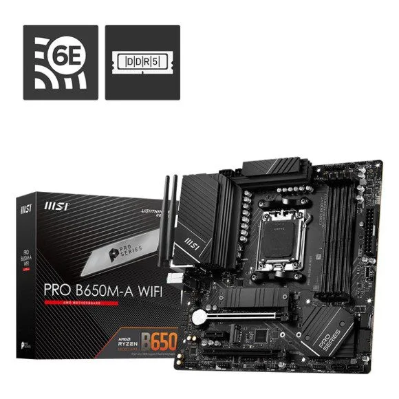 MSI PRO B650M-A Wifi DDR5 AM5 Micro-ATX Motherboard