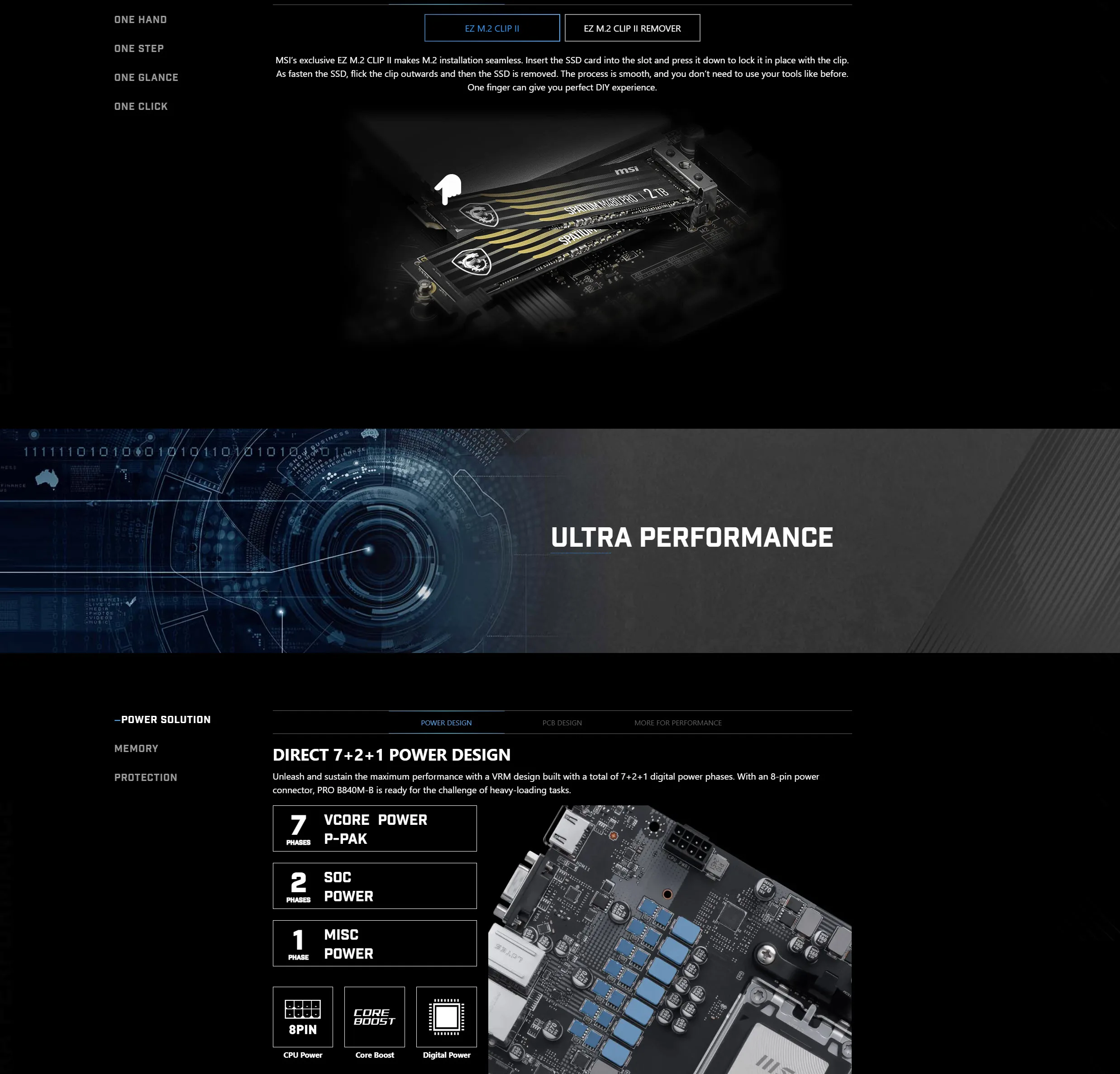 MSI PRO B840M-B High-Performance DDR5 Motherboard for Ryzen 9000/8000/7000 Series - spec 3 - MegaComputer.pk