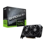 MSI SHADOW GeForce RTX 5060 8GB 2X OC GDDR7 PCI Express 5.0 x 16 (use x8) Graphics Card