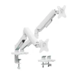 MXG EMA-24W Economical Mechanical Spring Dual Monitor Arm – White