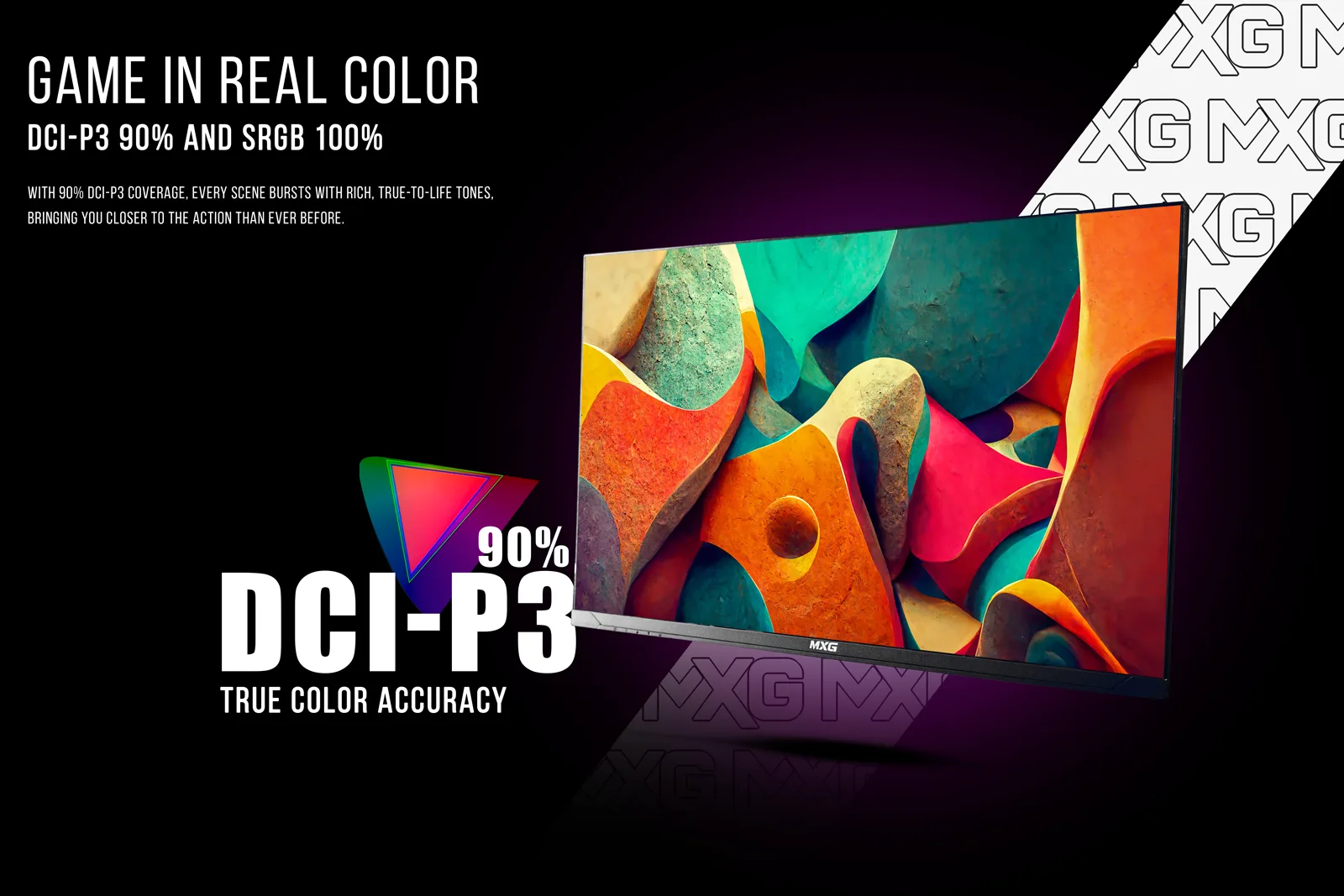 MXG G27IQ-18 | 27' QHD IPS Gaming Monitor – 180Hz, HDR, FreeSync/Adaptive Sync, DCI-P3 90%, With Height Adjustable stand