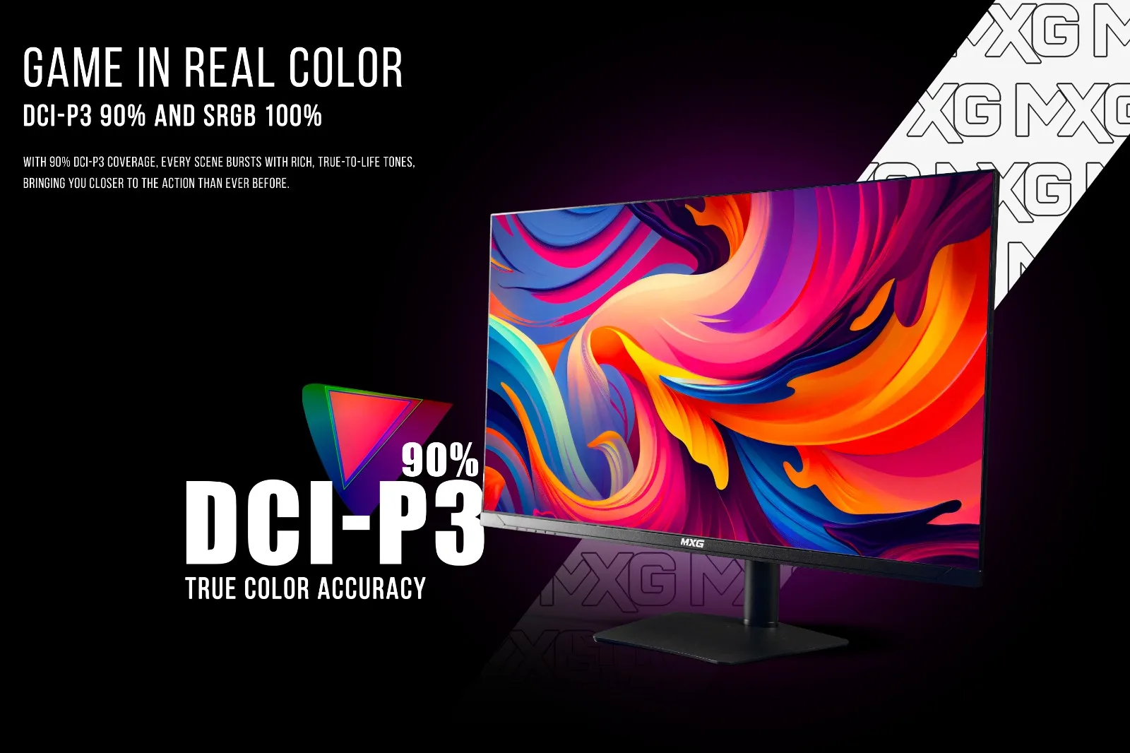 MXG G32IQ-18 32' 2K 180Hz 1ms IPS Gaming Monitor | HDR, G-Sync + FreeSync, HDMI 2.0×2, DP 1.4, USB, Hydraulic Height Adj