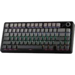 Epomaker X Aula F75 Max Wireless Mechanical Keyboard with TFT Screen and Knob, Gasket Gaming Keyboard in 75% Layout, Hot Swappable, RGB Backlight, for PC/Mac/Linux Black Gradient Reaper Switchs