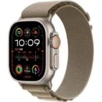 Apple MREY3 Watch Ultra 2 (GPS + Cellular) 49mm Titanium Case with Olive Alpine Loop - Medium - Titanium