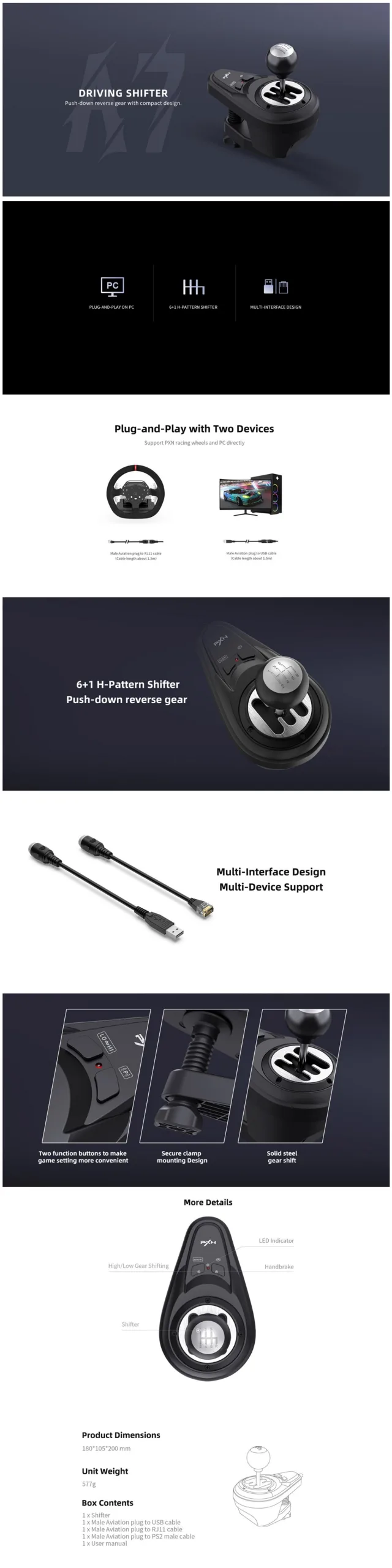pxn-a7-gaming-wheel-shifter-6-1-shift-lever-2 - MegaComputer.pk