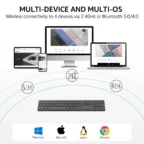 Rapoo E9550L Multi-Device Wireless Blade-Series 110-Key Ultra-Thin Keyboard - Image 2