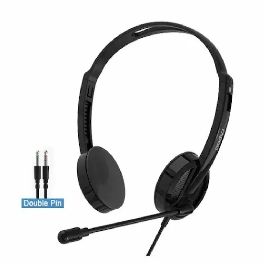 rapoo-h102-wired-stereo-headset-with-rotary-mic-3-5mm-black Rapoo H102 Wired Stereo Headset with Rotary Mic – 3.5mm Black