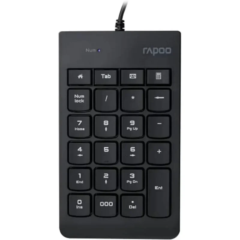 Rapoo K10 Wired Numeric NumberPad Keyboard – Black