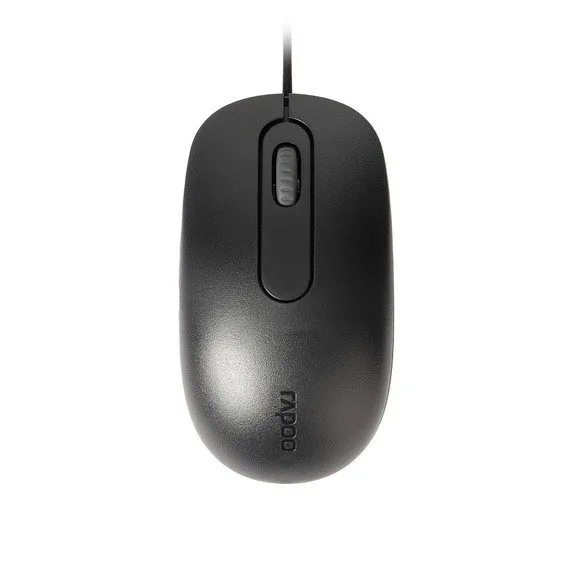RAPOO N200 Wired Optical Mouse – Black