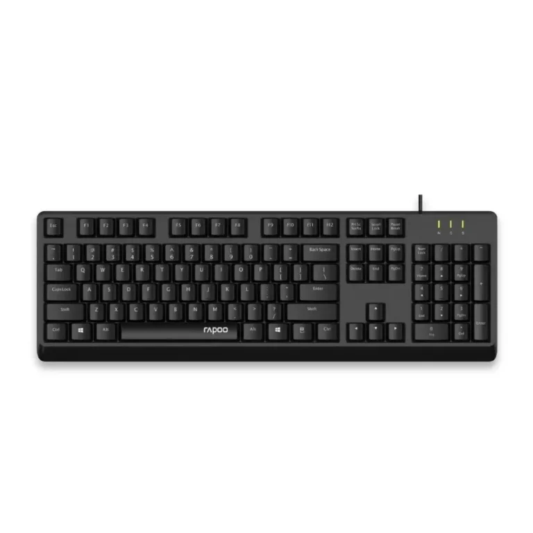 Rapoo NK1900 Spill Resistance Wired USB Keyboard – Black