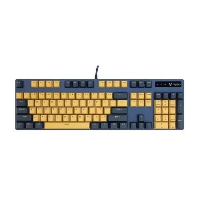 Rapoo V500 PRO Backlit Wired Mechanical Gaming Keyboard – Yellow-Blue