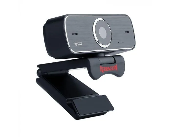 Redragon GW800 1080P Webcam with Built-in Dual Microphone 360-Degree Rotation – 2.0 USB Skype Computer Web Camera