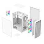 SAMA 205A ATX Mid Tower Gaming Chassis - White - Image 6