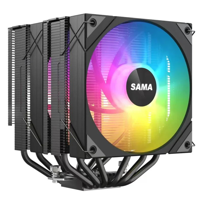 SAMA 6PDW ARGB CPU Air Cooler – Black