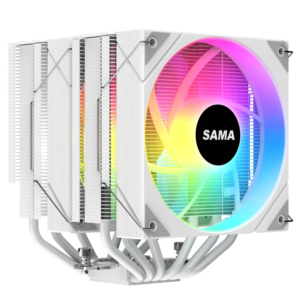 sama-6pdw-argb-cpu-air-cooler-white - MegaComputer.pk SAMA 6PDW ARGB CPU Air Cooler – White