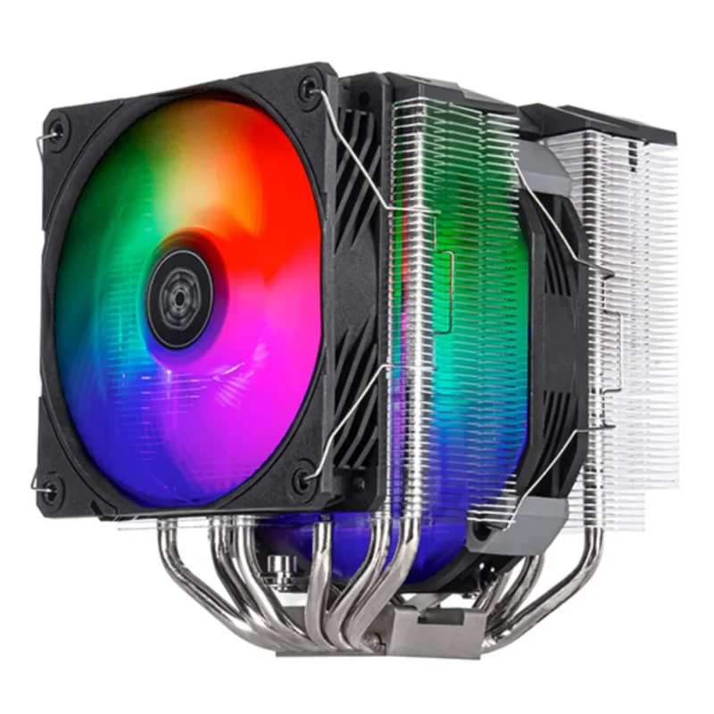 SilverStone SST-HYD140-ARGB Hydrogon D140 ARGB High-performance Dual-tower CPU Cooler Featuring Six Copper Heat Pipes and Dual ARGB Fans