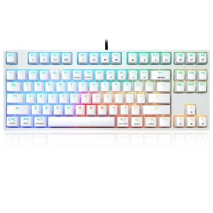 Skyloong GK87 Optical QMK TKL Wired USB-C Hot Swap Mechanical Keyboard, Bluetooth/2.4GHz/USB-C, RGB for PC/Mac Gamer Brown Switches