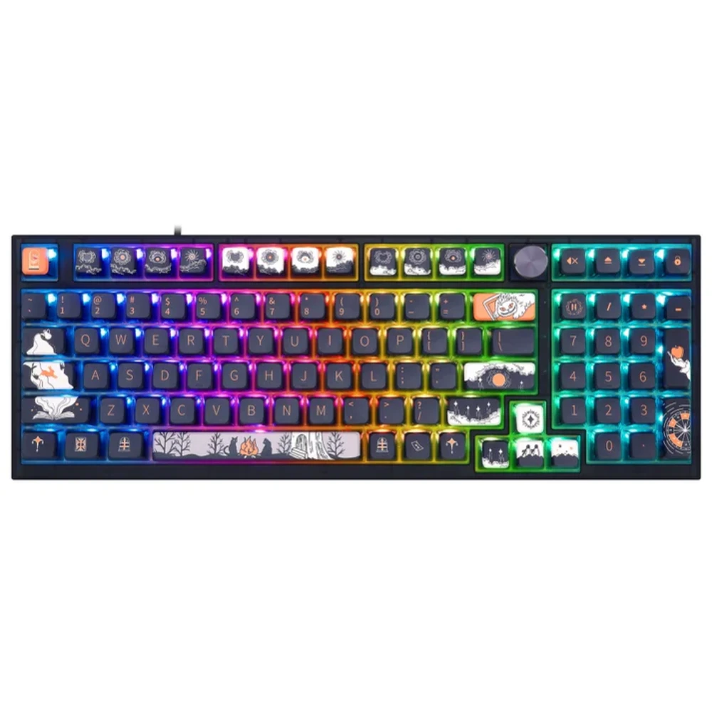skyloong-gk980-optical-wired-rgb-mechanical-keyboard-dark-ta - MegaComputer.pk SKYLOONG GK980 Optical Wired RGB Mechanical Keyboard – Dark Tale – Red Switches