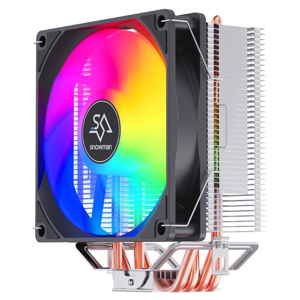 snowman-c400-argb-cpu-cooler-120mm-fan-4-copper-heatpipes-ar SNOWMAN C400 ARGB CPU Cooler 120mm Fan 4 Copper Heatpipes & ARGB Sync Support