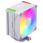 snowman-mt4-v4d-argb-cpu-cooler-120mm-argb-fan-4-heat-pipes - MegaComputer.pk SNOWMAN MT4-V4D-ARGB CPU Cooler – 120mm ARGB Fan 4 Heat Pipes Digital Display White