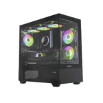Sonic F301 ARGB E-ATX Gaming Chassis – Black with 3x Infinity Fans