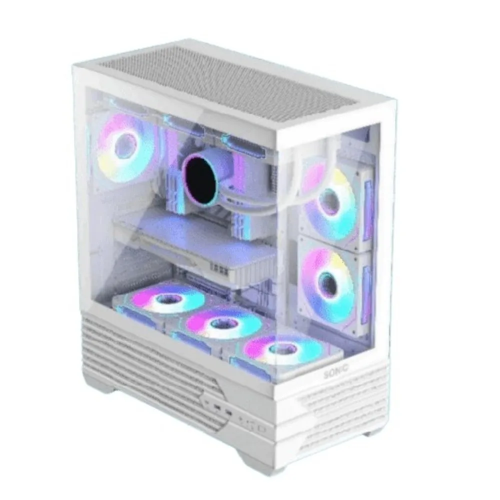 sonic-k10-atx-argb-gaming-case-3x-argb-fans-white - MegaComputer.pk Sonic K10 ATX ARGB Gaming Case (3x ARGB Fans) – White