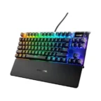 steelseries-apex-7-tkl-compact-mechanical-gaming-keyboard-ol - MegaComputer.pk SteelSeries Apex 7 TKL Compact Mechanical Gaming Keyboard OLED Smart Display USB Passthrough and Media Controls Tactile and Clicky RGB Backlit (Red Switch)