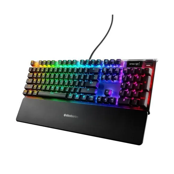 SteelSeries Apex Pro OLED Smart Display, RGB Backlit Mechanical Gaming Keyboard  – Adjustable Actuation Switches