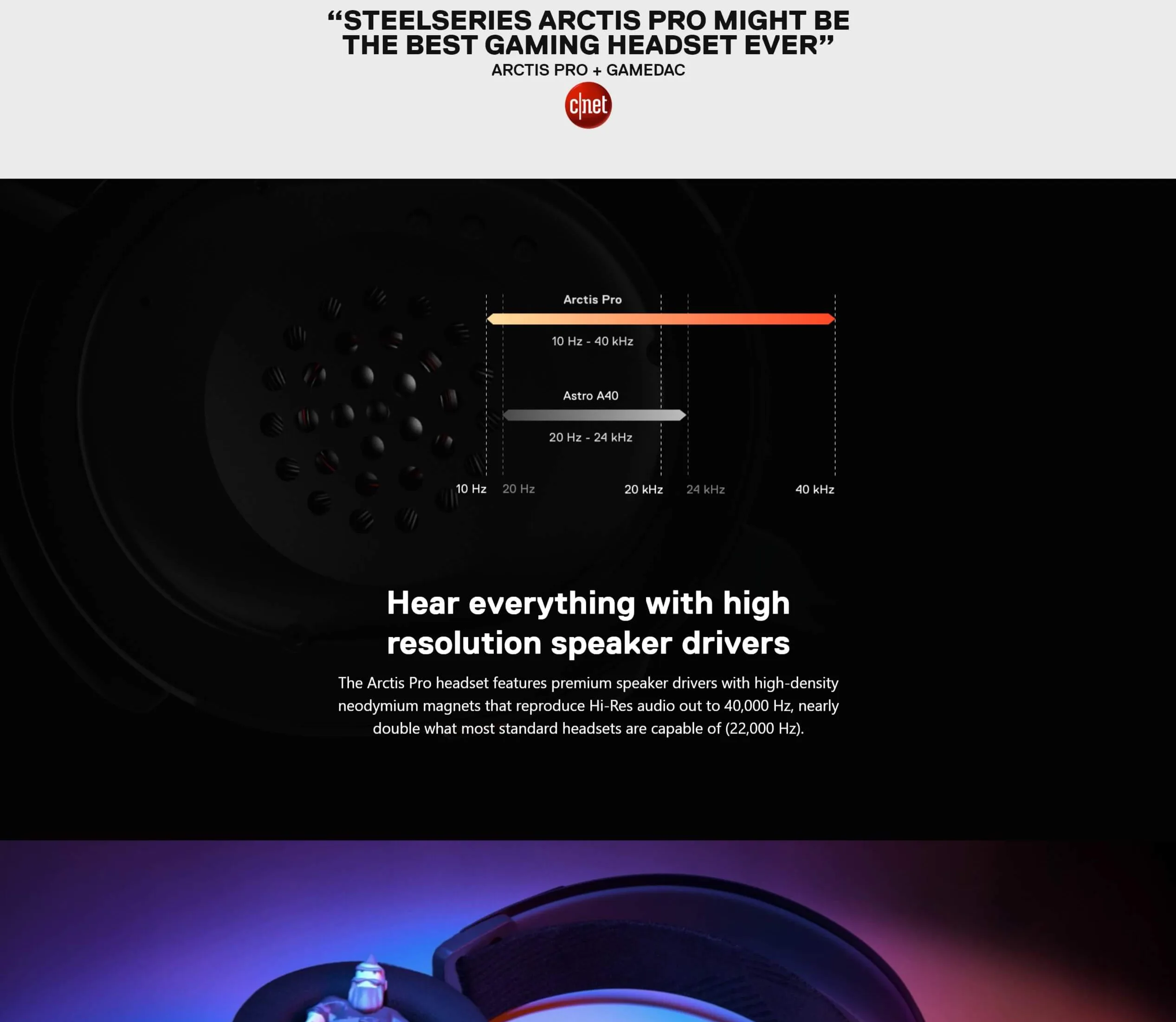 SteelSeries Arctis Pro RGB High Fidelity Gaming Headset - spec 2 - MegaComputer.pk