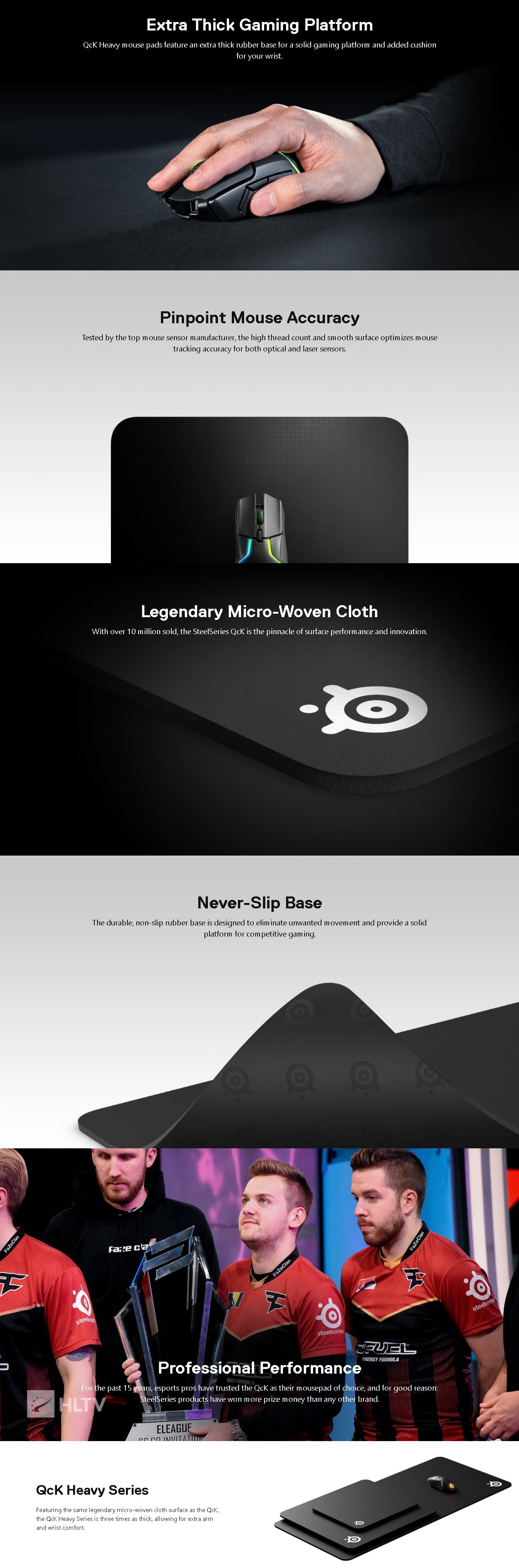 SteelSeries QCK Heavy 2020 Edition Gaming Mouse Pad - Medium