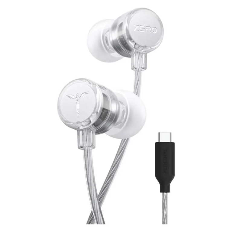 Tanchjim Zero Ultima Entry-Level HiFi Earphones Patented DMT4 Ultra Driver 2DD in-Ear Headphones Built-in DSP, Lightweight Wired Gaming Earbuds with Acoustic Labyrinth Rear Chamber – Type-C with Mic